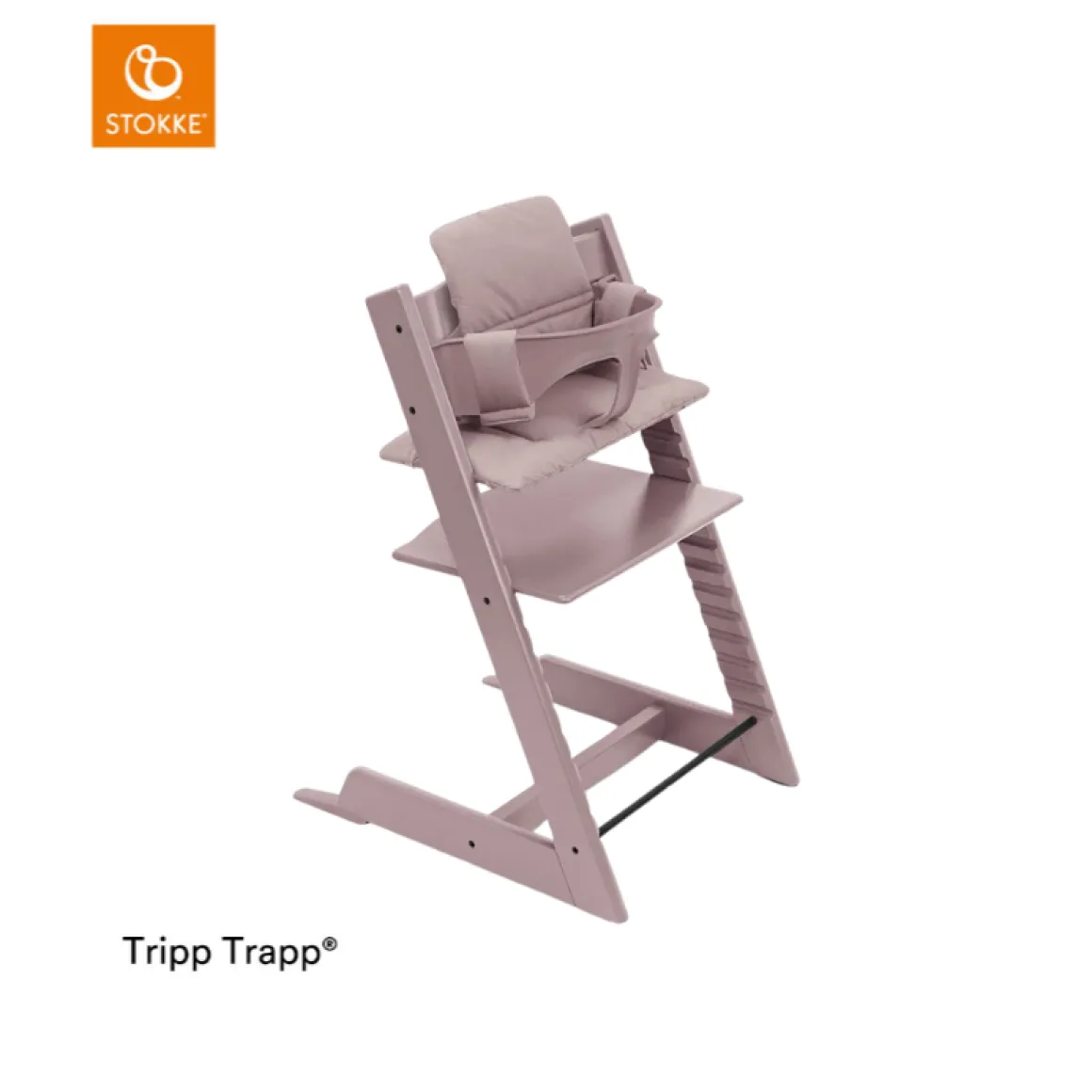 Stokke® Kinderstoel Tripp Trapp® Heather Mauve + Stokke® Tripp Trapp® Baby Set² Heather Mauve