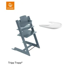 Stokke® Kinderstoel Tripp Trapp® Fjord Blue + Baby Set™ + Tray