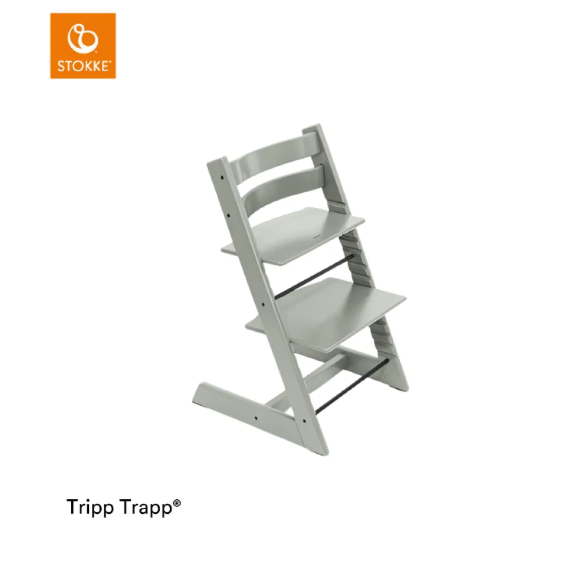 Stokke® Kinderstoel Tripp Trapp® Glacier Green + Newborn Set™ Anthracite + Baby Set™ Glacier Green + Tray™