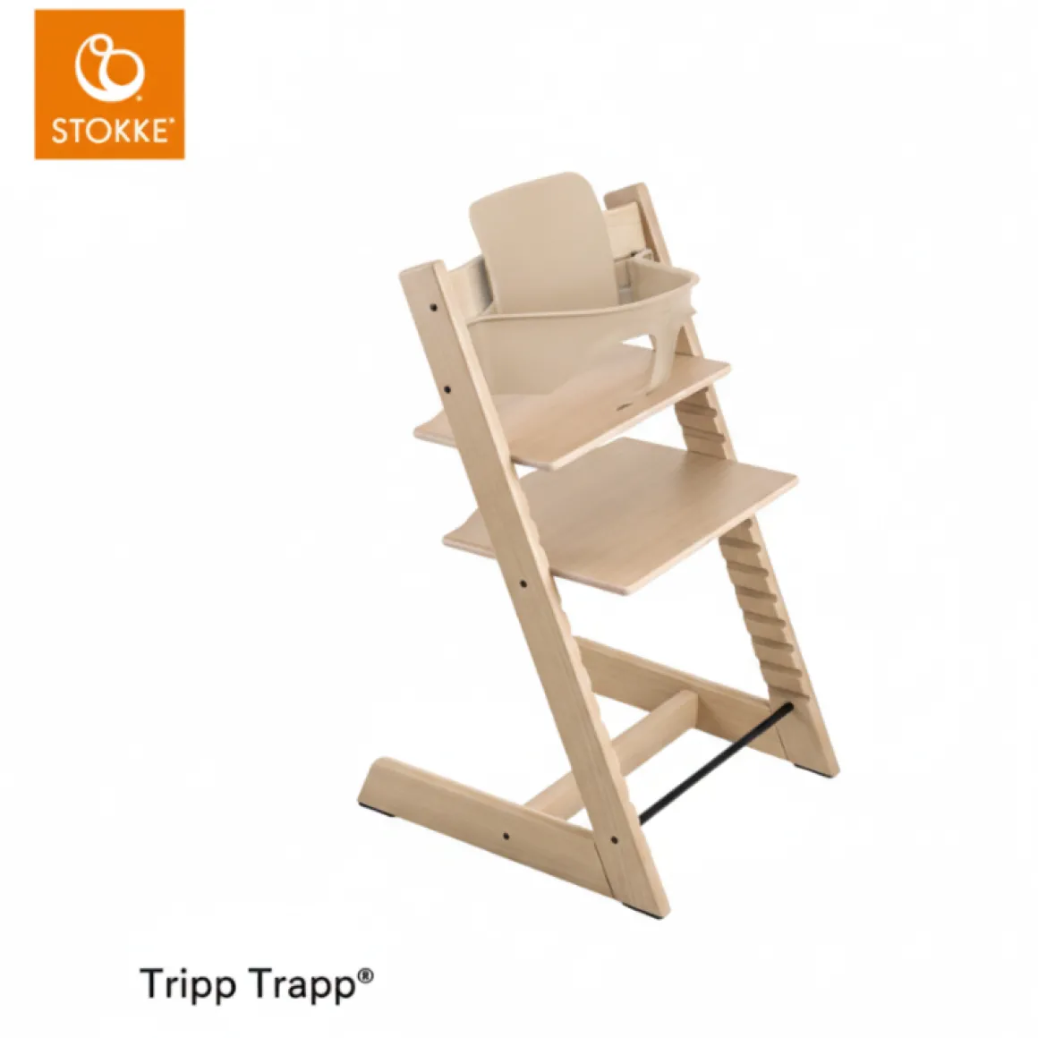 Stokke® Kinderstoel Tripp Trapp® Oak Natural + Stokke® Tripp Trapp® Baby Set² Natural