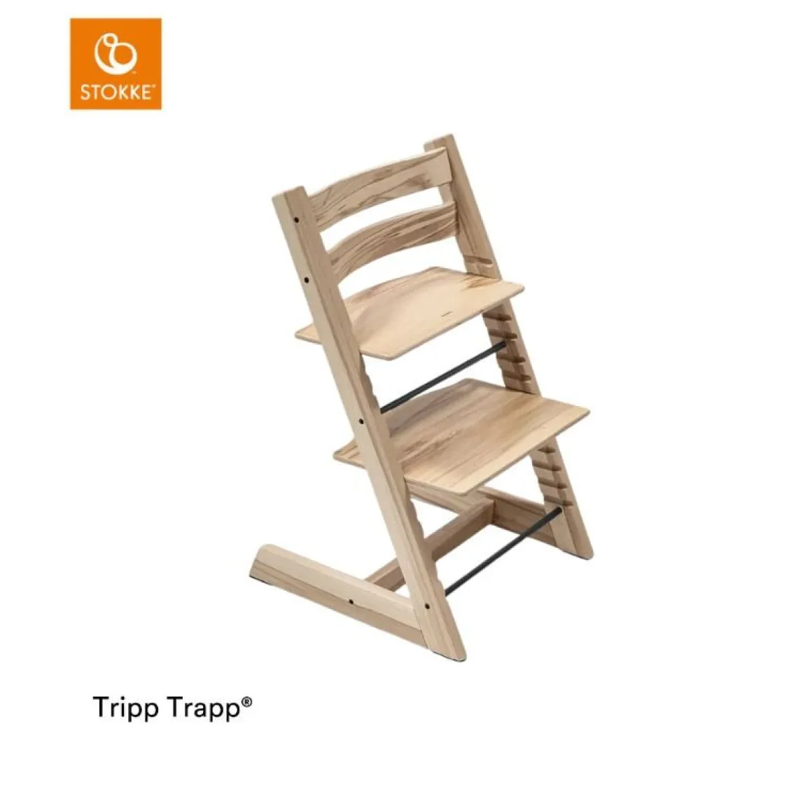 Stokke® Kinderstoel Tripp Trapp® Wild Wood + Stokke® Tripp Trapp® Baby Set² Natural
