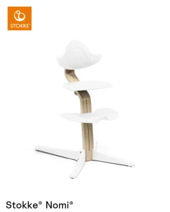 Stokke® Nomi® Chair Beech White + Stokke® Nomi® Baby Set White