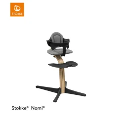 Stokke® Nomi® Chair Oak Black + Stokke® Nomi® Baby Set Black