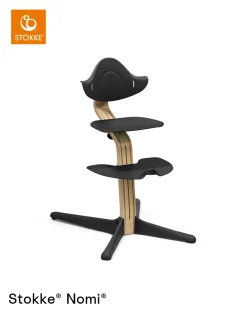 Stokke® Nomi® Chair Oak Black + Stokke® Nomi® Baby Set Black