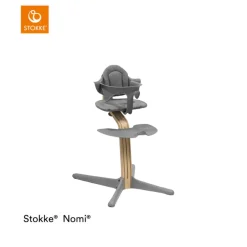 Stokke® Nomi® Chair Oak Grey + Stokke® Nomi® Baby Set Grey