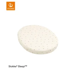Stokke® Sleepi™ Wieg Hoeslaken Mini V3 Flower Ecru