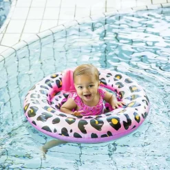 Swim Essentials Baby Float Rosé Gouden Panterprint 0 Tot 1 Jaar