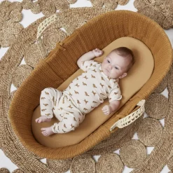 The Little Green Sheep Mozes Mand Knitted Honey Met Standaard