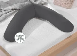 Theraline Voedingskussen Met Bamboe Hoes Melange Anthracite 190 cm