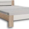 Tienerbed Lega 140x200cm Eiken / Wit Set (incl. rolbodem en matras)