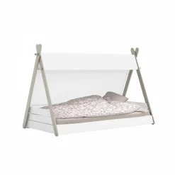 Totem Bed 90x200 Mat Wit/Beige