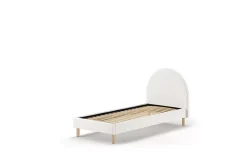 VIPACK Moon Bed 90x200 Cm Wit Bouclé Teddy