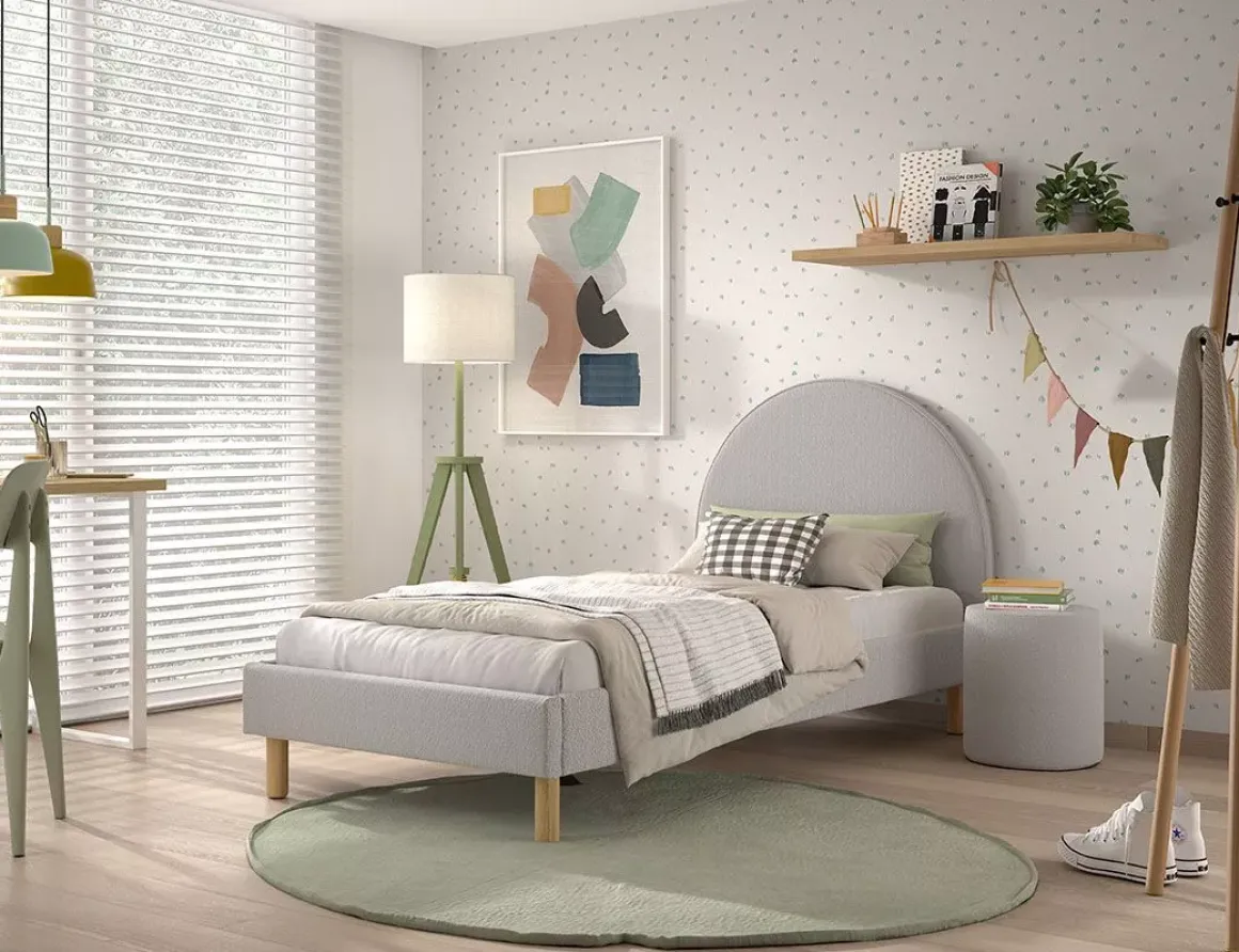 VIPACK Moon Poef Groen Bouclé