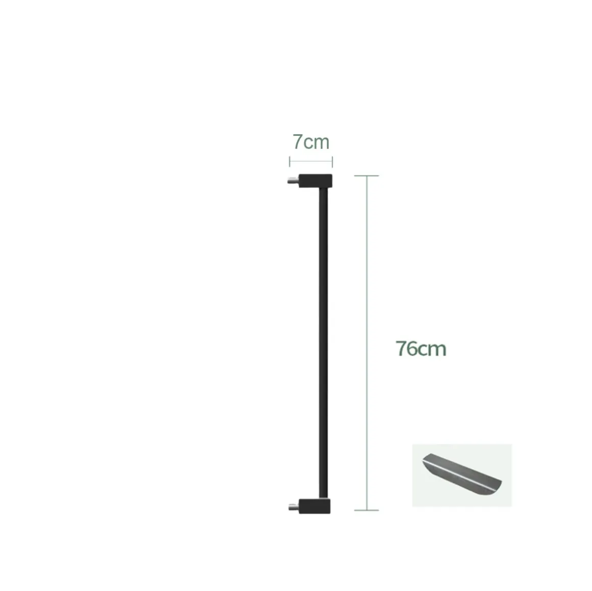 XAdventure Traphek Verlengstuk 7cm Zwart